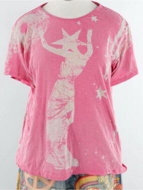 Magnolia Pearl "Space Disco" Tee - Roza (Style
#11039